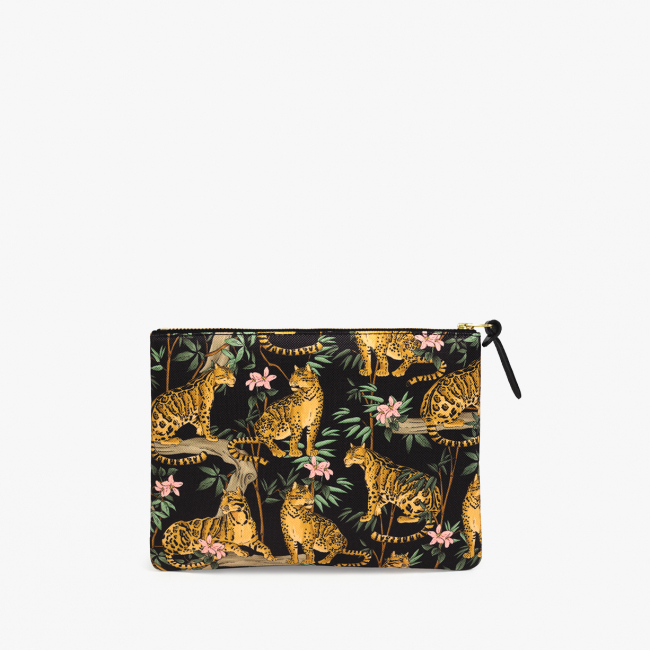 Grande pochette black lazy jungle