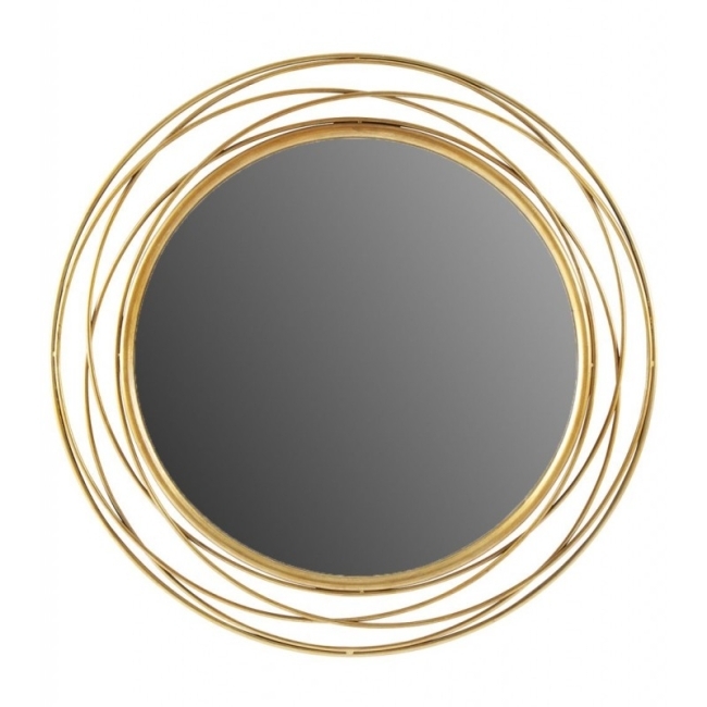 Miroir Cercle doré D90cm