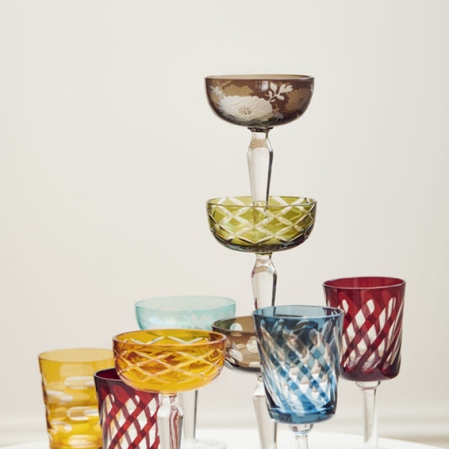 4 verres à vin Tubular