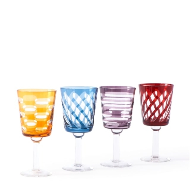 4 verres à vin Tubular