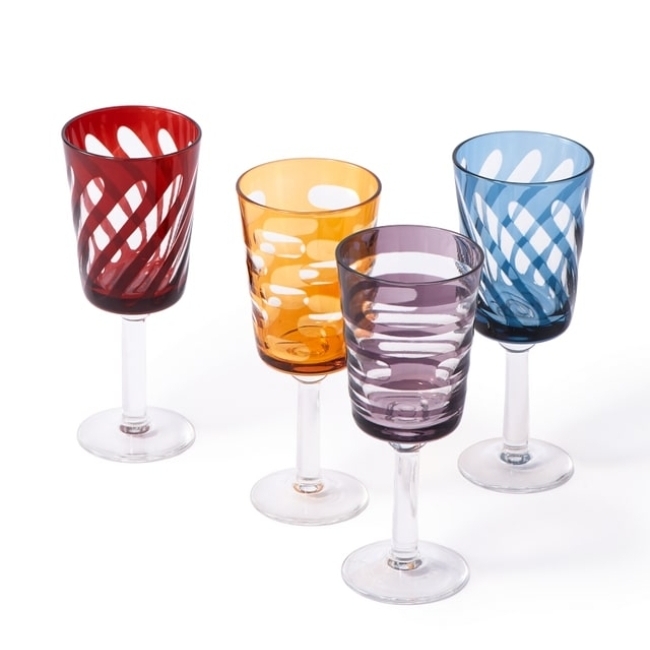 4 verres à vin Tubular