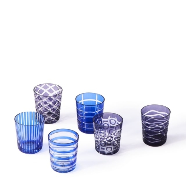 6 verres à eau Cobalt Mix