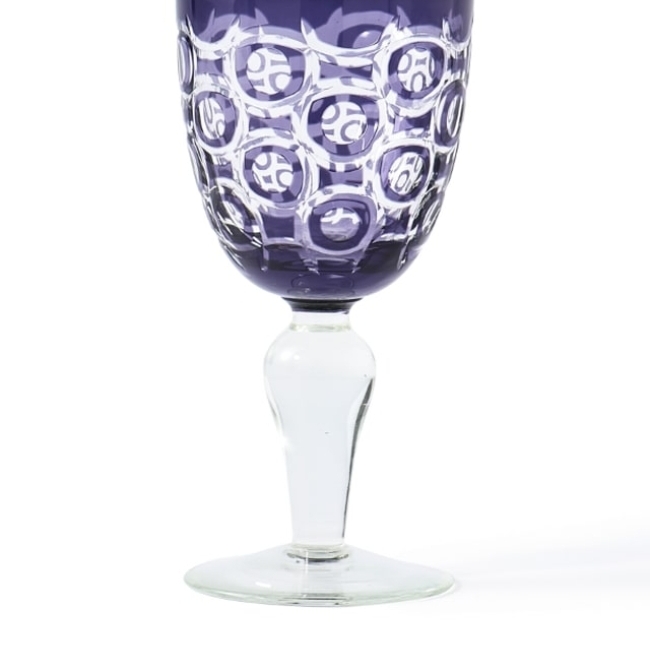 6 verres à vin Cobalt Mix