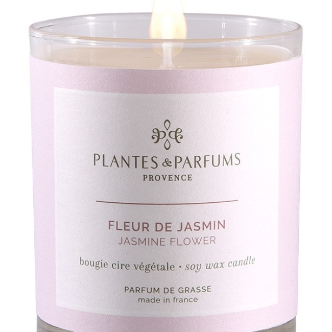 Bougie végétale parfumée fleur de jasmin