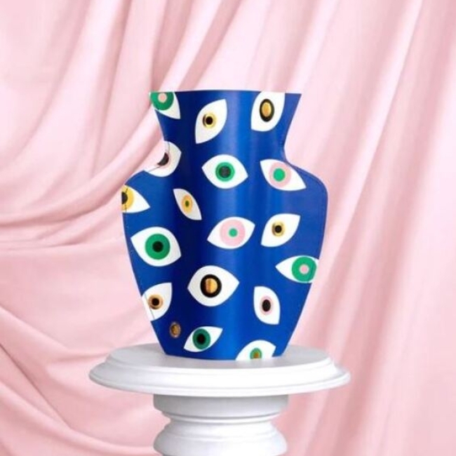 Vase papier Nazar bleu