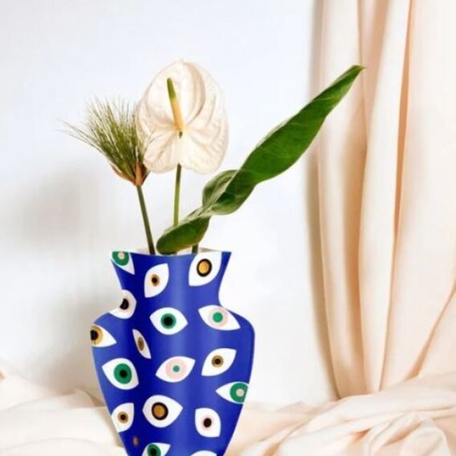 Vase papier Nazar bleu