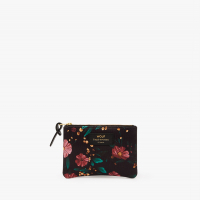 Petite pochette black flowers